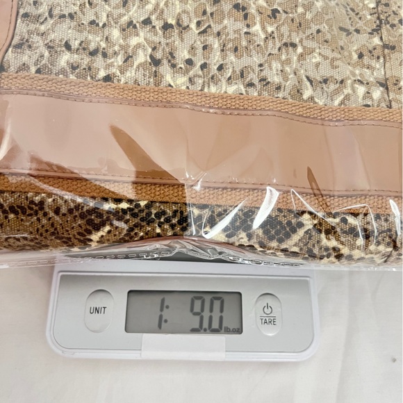 Tory Burch Elegant Snake print Tan Brown Patent Leather Canvas Shoulder Bag - Picture 14 of 14